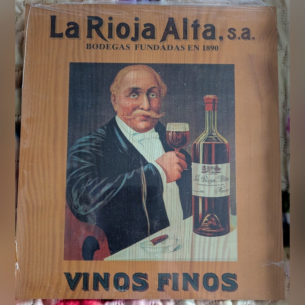La Rioja Alta Wine Box Vintage Reproduction On Boards For Framing/Hanging 1 of 4